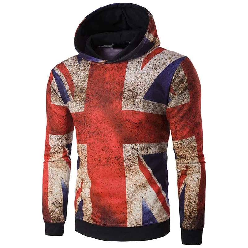 Sweatshirts The British men's fashion M word flag as the old stamp