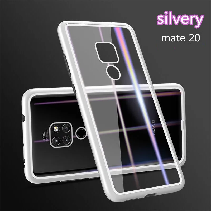 Роскошный 360 магнитный чехол с полной защитой для huawei mate 20 Pro, ударопрочный металлический чехол, передний и задний, двухсторонний стеклянный чехол