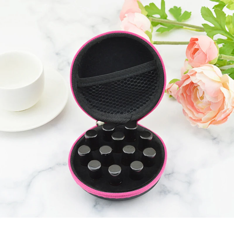 

1PC Portable PU Leather Bag 12 Roller Bottles Essential Oil Container Dressing Table Organizer For 1ml 2ml Aromatherapy Tubes