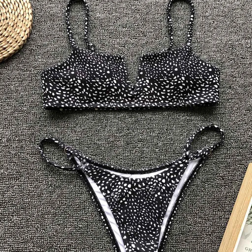 New Trend Sexy Swimsuit Women Swimwear One Piece Beachwear Bodysuit Push-Up Padded Solid Bikini Set