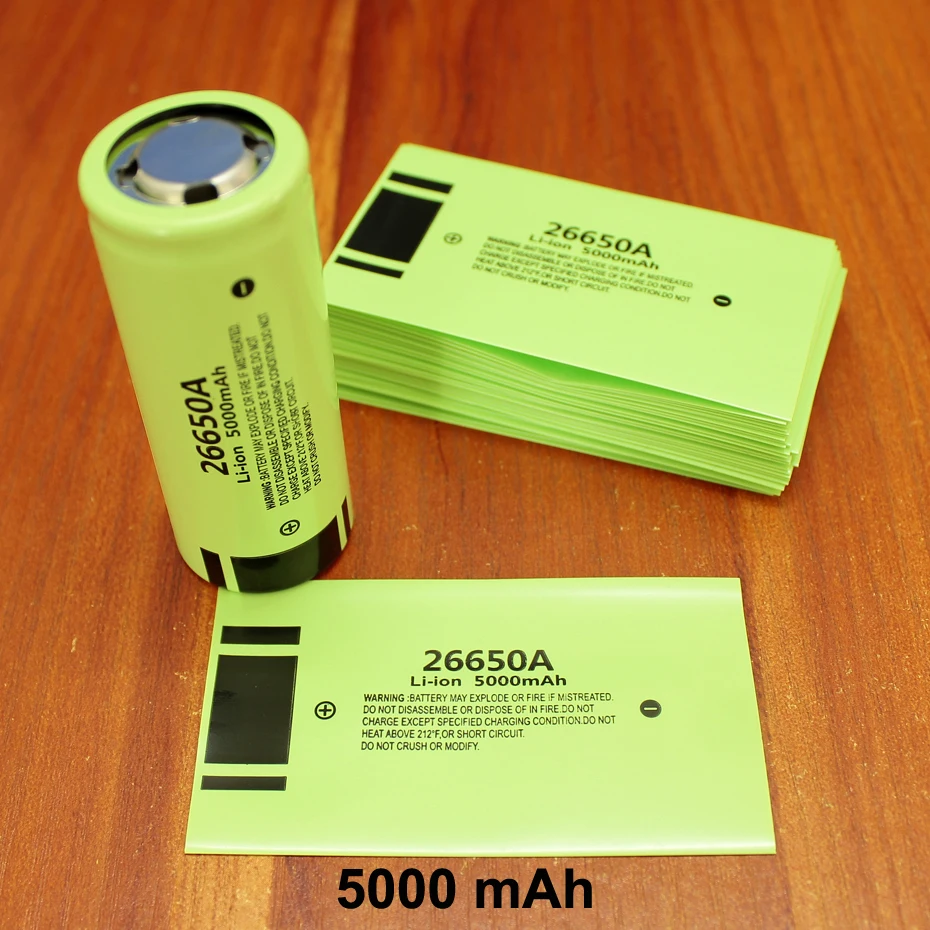 

100pcs/lot Lithium Battery Encapsulation Sleeve 26650 Dedicated Pvc Shrink Film Skin 5000mah
