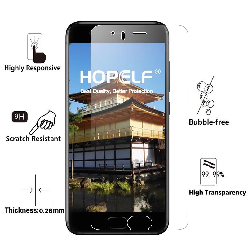 2 шт HOPELF закаленное стекло для Xiao mi 6 стеклянная Защитная пленка для телефона Xia mi Xio mi 6 для Xiao mi 6 закаленное стекло