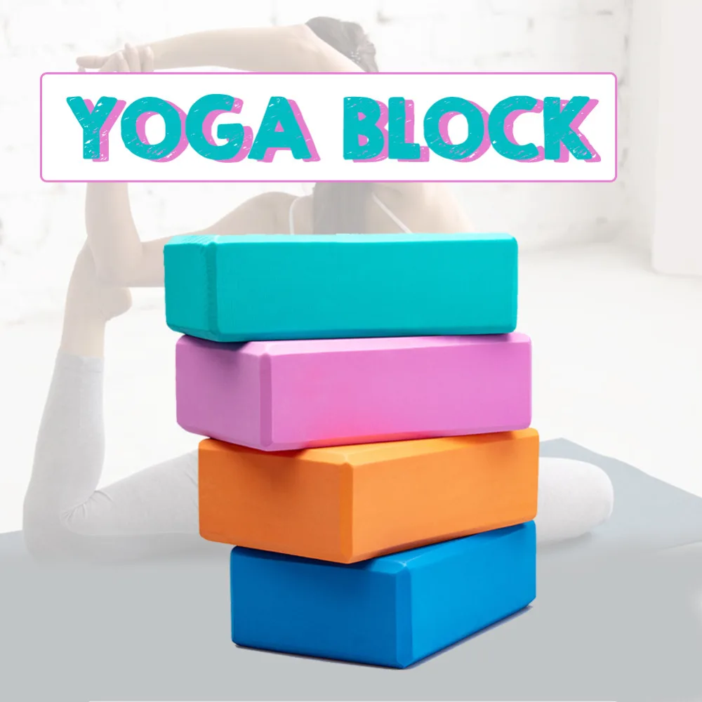 Блоки для йоги EVA упражнения тренировки фитнес кирпич тренажерный зал пена