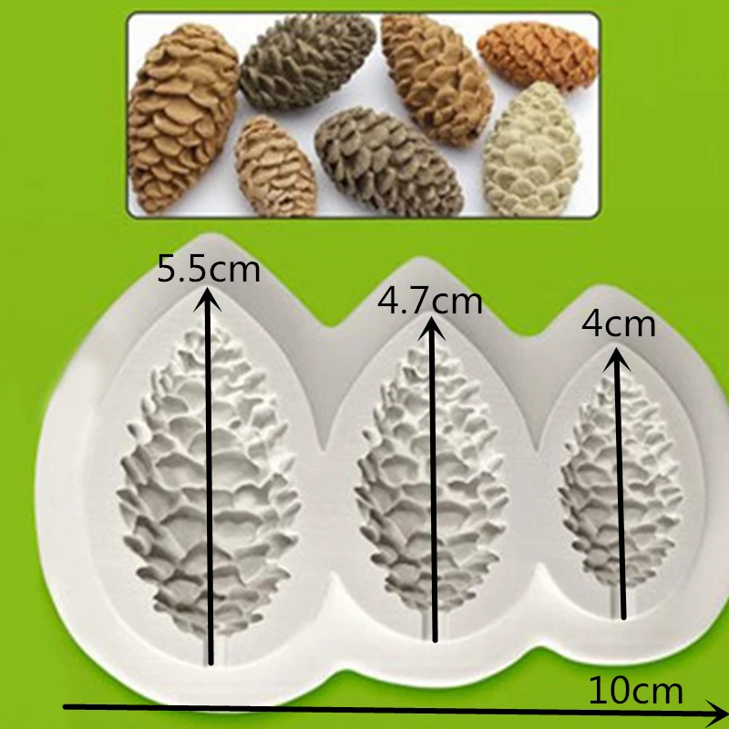1 шт. сахарное ремесло сосновые шишки силиконовая форма помадка форма для украшения торта инструменты шоколадная форма формы для выпечки