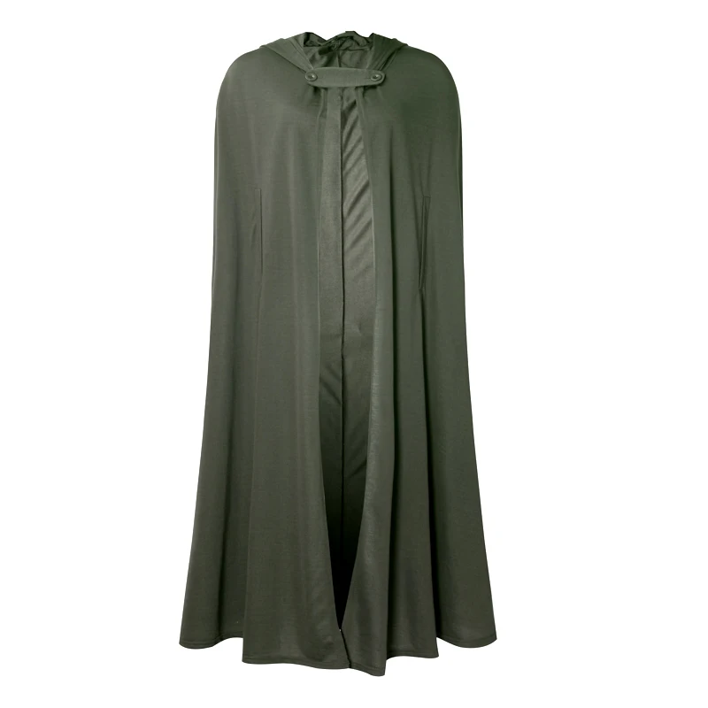 Manteau victorien léger grande taille avec capuche non portée vert