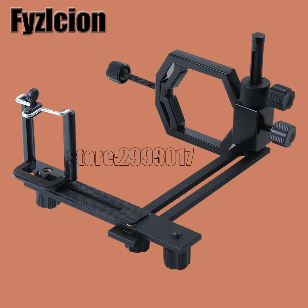 

Fyzlcion Hunting Tripod Head Holder Universal Smart Phone Camera Scope Mount Adaptor Bracket for Telescoppe Scope