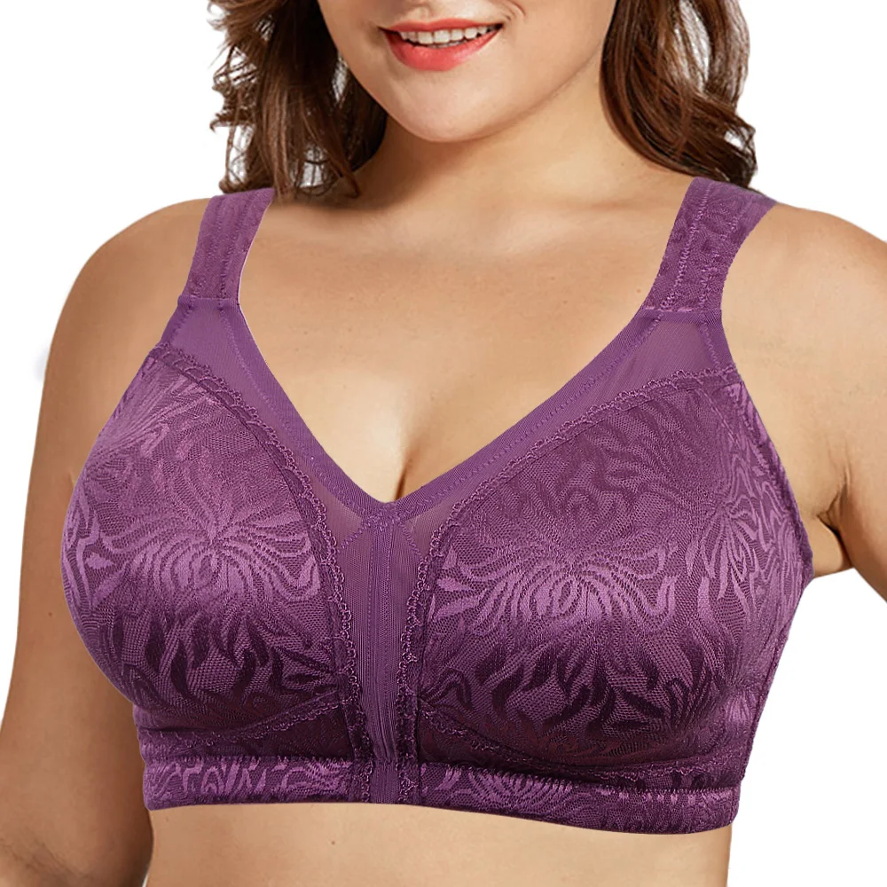 

New Women Sexy Bras Plus Size Lace Bralette Embroidery 44C 44D 44E 44F 44G 46C 46D 46E 46F 46G 48C 48D 48E 48F 48G Dropshipping