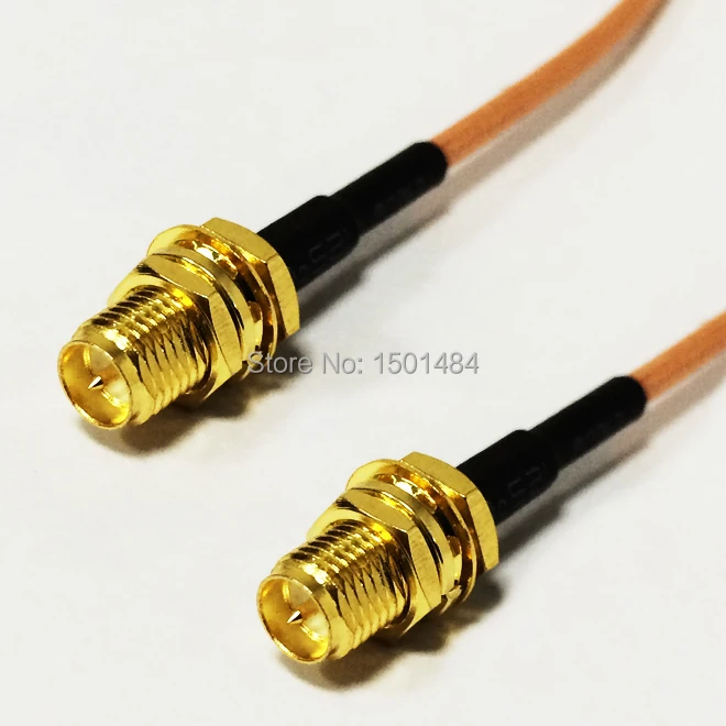 

New RP-SMA Female Jack Connector Switch RP-SMA Female Jack Convertor RG316 Cable 15CM 6" Adapter
