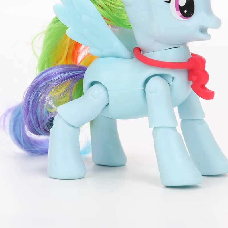 9 см Исследуйте подвижные игрушки My Little Pony Флаттершай Пикник Poseable Эпплджек пони ПВХ фигурка Коллекционная модель