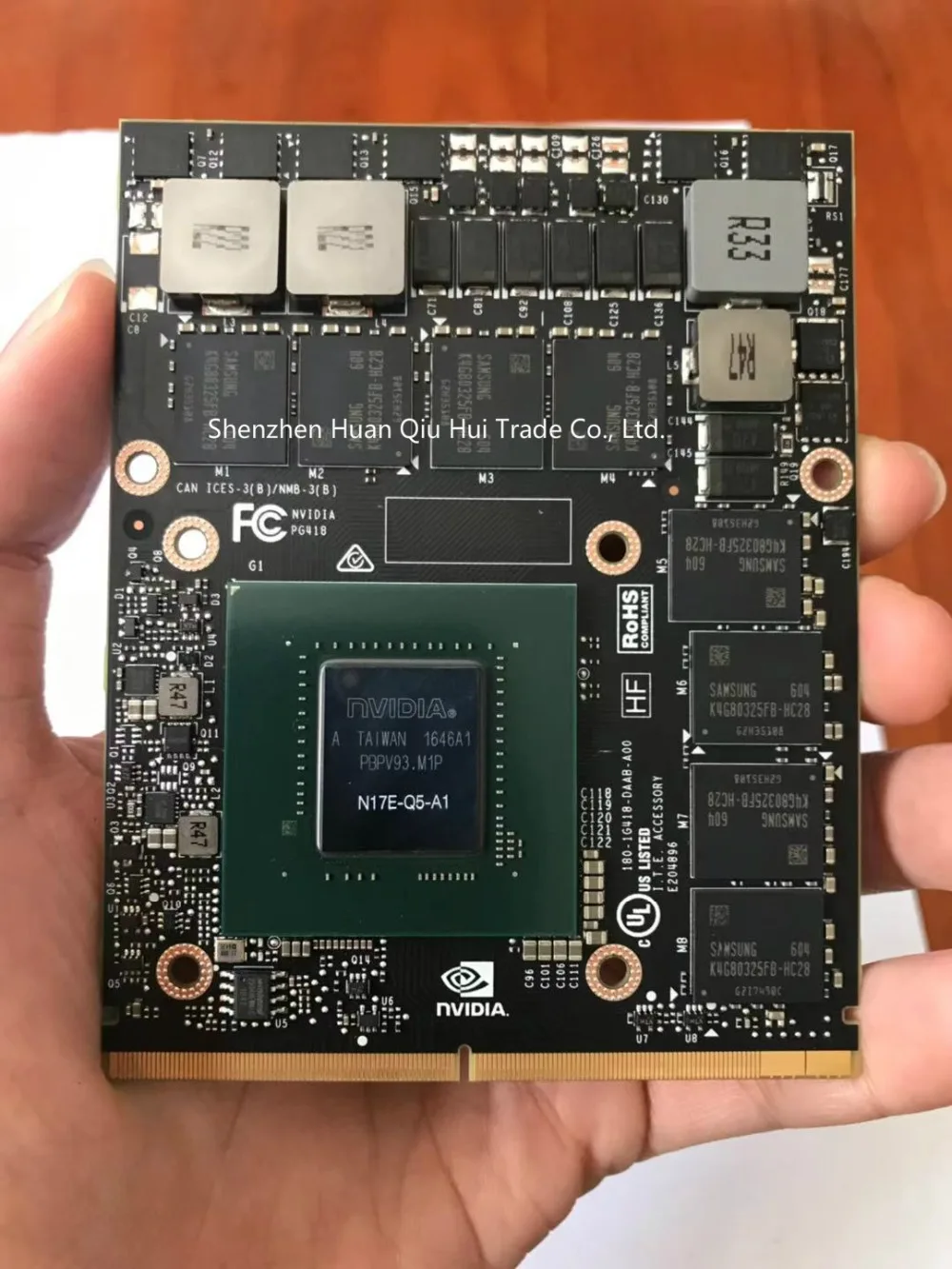 Оригинальная Видеокарта NVIDIA Quadro P5000 MXM 16 ГБ GDDR5 N17E-Q5-A1 для видеокарты M7710 M7720 ZbookG4