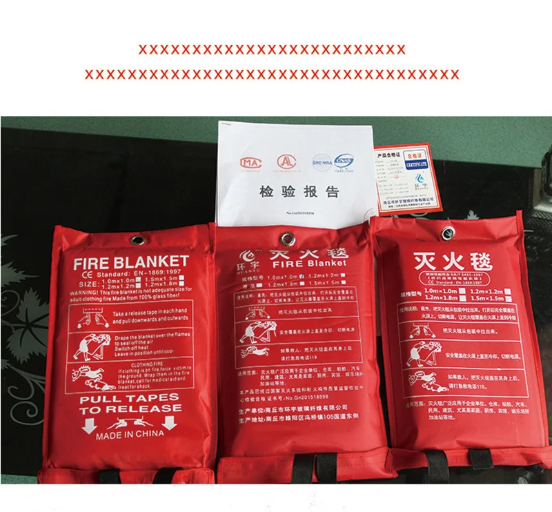 1.2M x 1.8M Fire Blanket Fiberglass Fire Flame Retardant Quality Emergency Survival Fire Shelter Safety Cover Fire Blanket