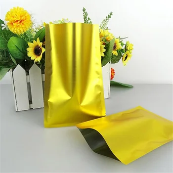 

1000pcs/lot Golden Open Top Matte Mylar Coffee Powder Storage Pack Pocket Heat Seal Aluminum Foil Tea Vacuum Pack Pouch