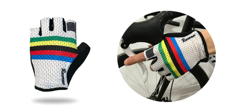 Racmmer перчатки для велосипедистов Guantes Ciclismo Нескользящие дышащие мужские и женские летние спортивные велосипедные перчатки для велоспорта на полпальца# CG-08