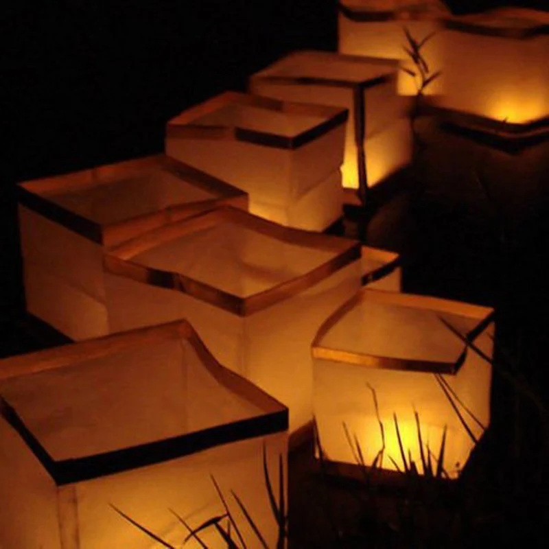10pcs/lot Chinese Floating Water Lantern Water Light Paper Lanterns