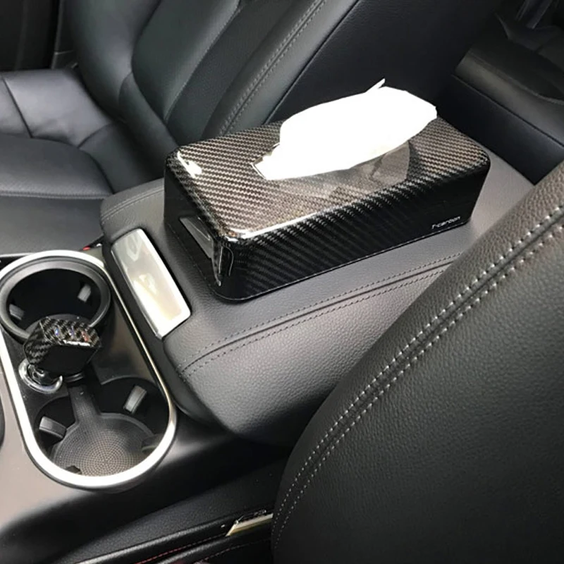 Настоящая коробка для салфеток из углеродного волокна, чехол для полотенец, универсальный чехол для BMW Mini Cooper Porsche Macan Cayenne Panamera Audi
