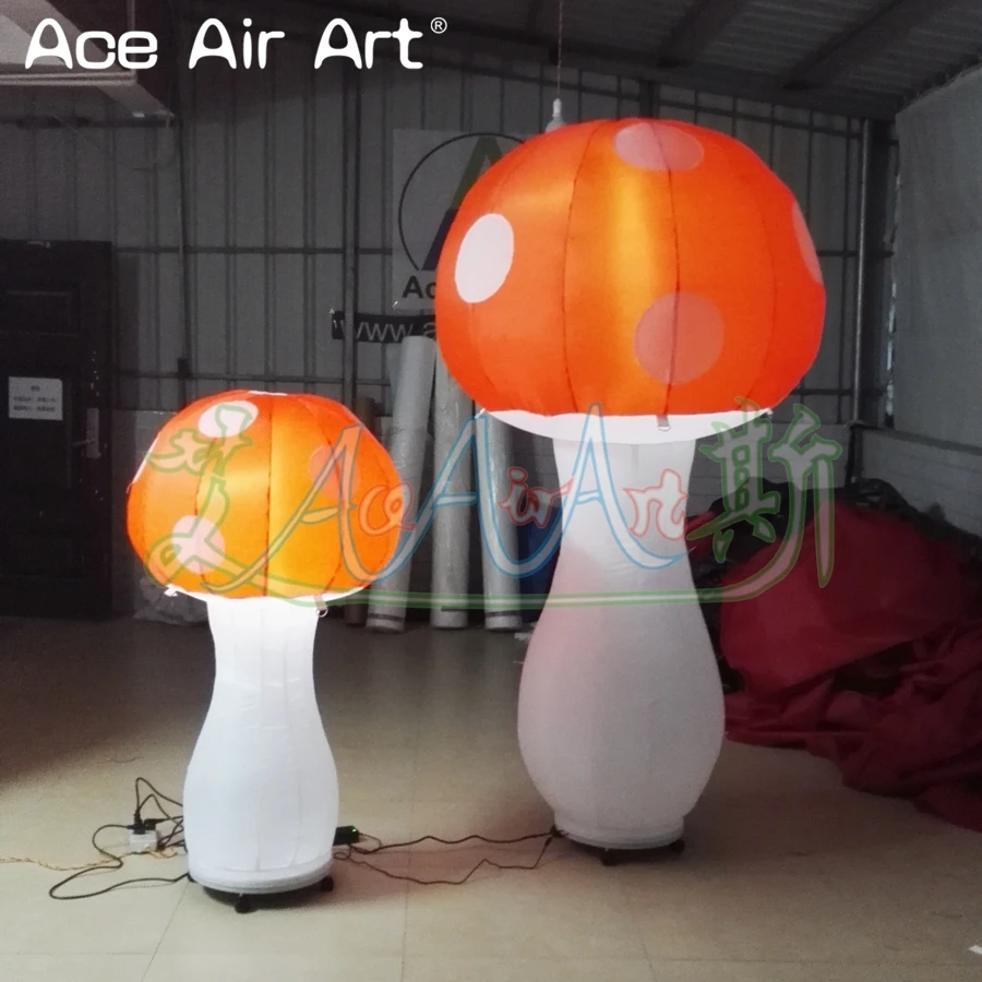 

Hot sale lighting decoration ,vivid inflatable yellow mushroom for party or stage