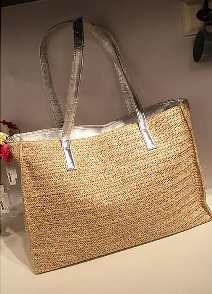 Capacité Paille À Main De Voyage lot Grande Achats Plage Femmes Ps Causalité Sac Fedex D'été 5 Tissé 9WED2IHY
