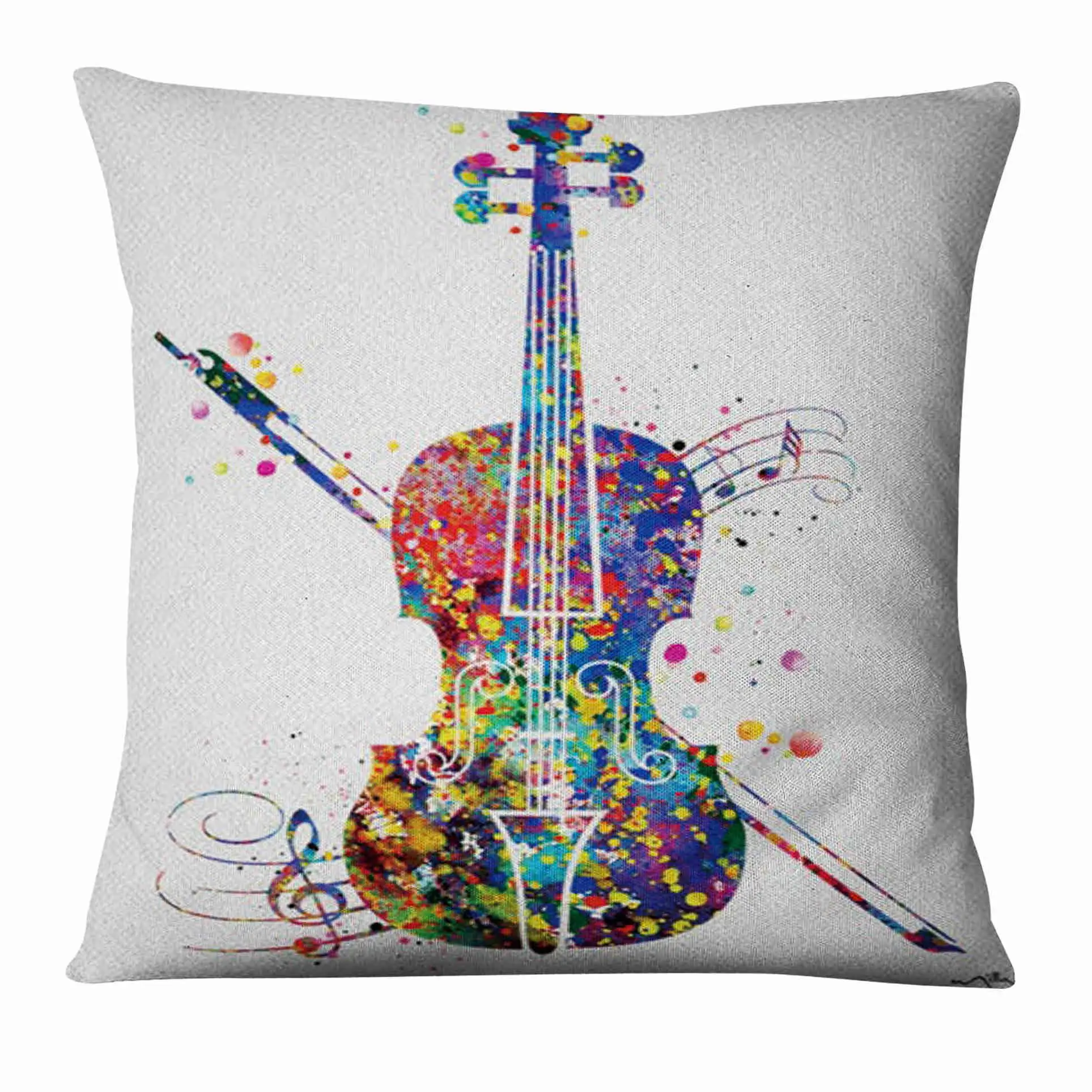 Zen Yoga Art Watercolor Painting Printed Pillowcase Home Pillow Decoration Almofadas Decorativas Para Sofa Throw Pillow 45*45 