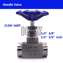 Запорный клапан высокого Давление 2 way игольчатый клапан типа j13w-160p клапан гидравлическая буровая установка для трубы регулирующий клапан потока