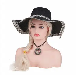 Женский реалистичные оптоволоконные Манекен головы Бюст продажа для ювелирных изделий шляпу, серьги парик Дисплей хороший манекен