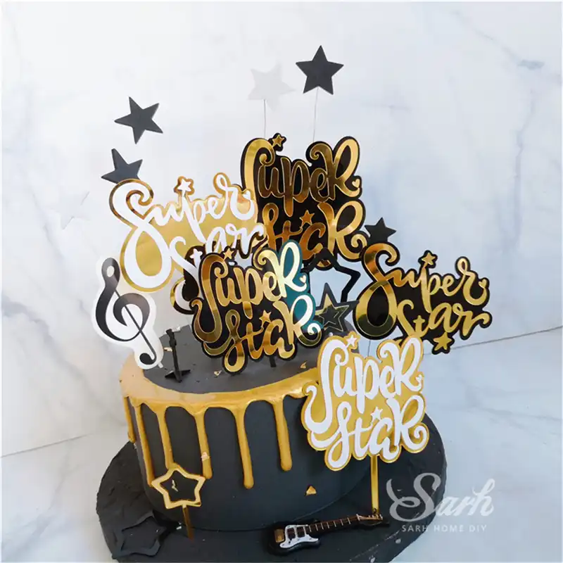 Caja De Musica De Piano Brillante Super Cantante Estrella Decoracion De Feliz Cumpleanos Suministros Para Fiestas Infantiles Regalos Encantadores Suministros De Decoracion De Pasteles Aliexpress