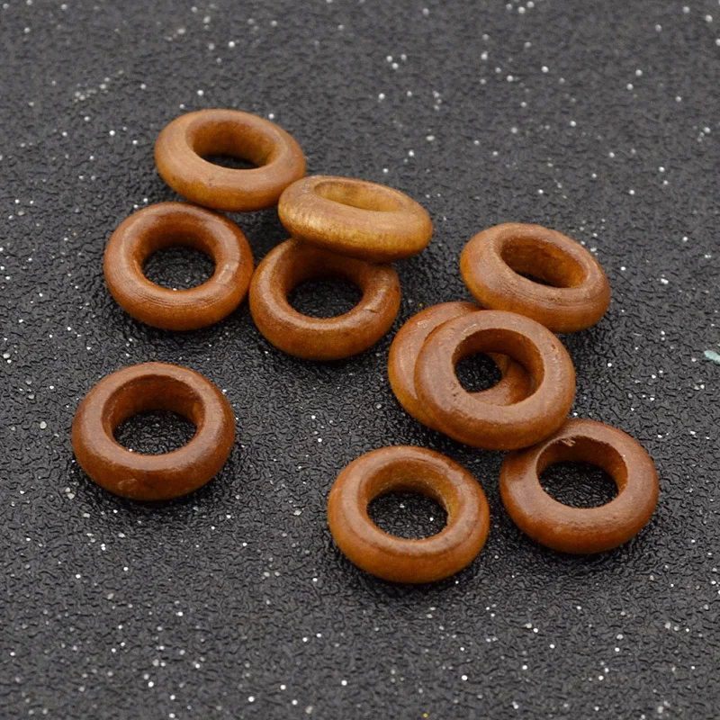 

fashion lychee 10pcs Wooden Dreadlock Rings Dread Hair Beads Hair Braid Cuff Clip Hole Cuff Hair Braiding