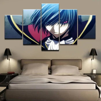 

Modern Canvas Hd Printed Poster Home Decoration 5 Pieces Code Geass Painting Wall Art Anime Pictures For Boy Room Modular Framed