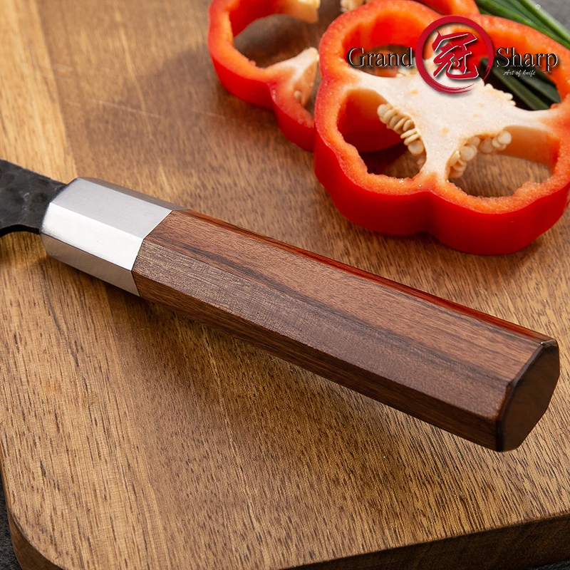 Grandsharp ручной работы поварской нож 8 дюймов высокая Carcon 4cr13 сталь японский киритсуке Профессиональный кухонный нож для нарезки кулинарный инструмент