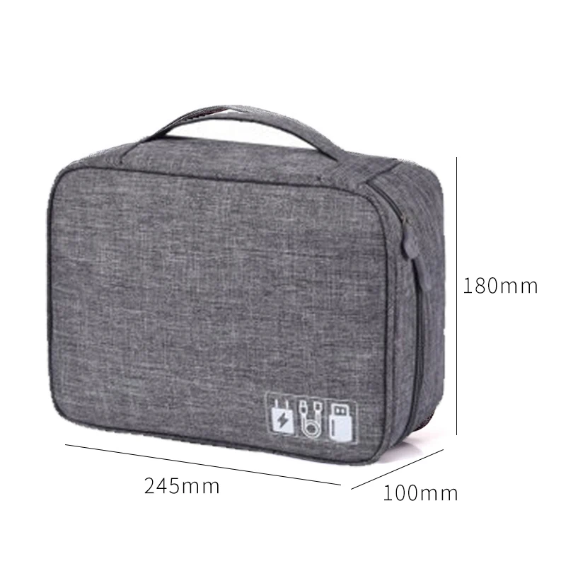 

2019 New Electronic Accessories Travel Bag Polyester Mens Travel Organizer For Date Line SD Card USB Cable Digital Device Bag