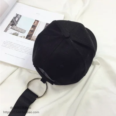 Мужская кольцевая лента кожаная кепка черная бейсболка из хлопка хип хоп Кепка летняя уличная Drake Dad шляпа Модная женская шапка - Цвет: Черный