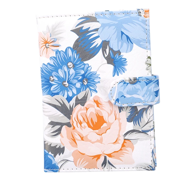 1pc Colorful Blooming Flowers Fashion And Standard Size Passport Cover