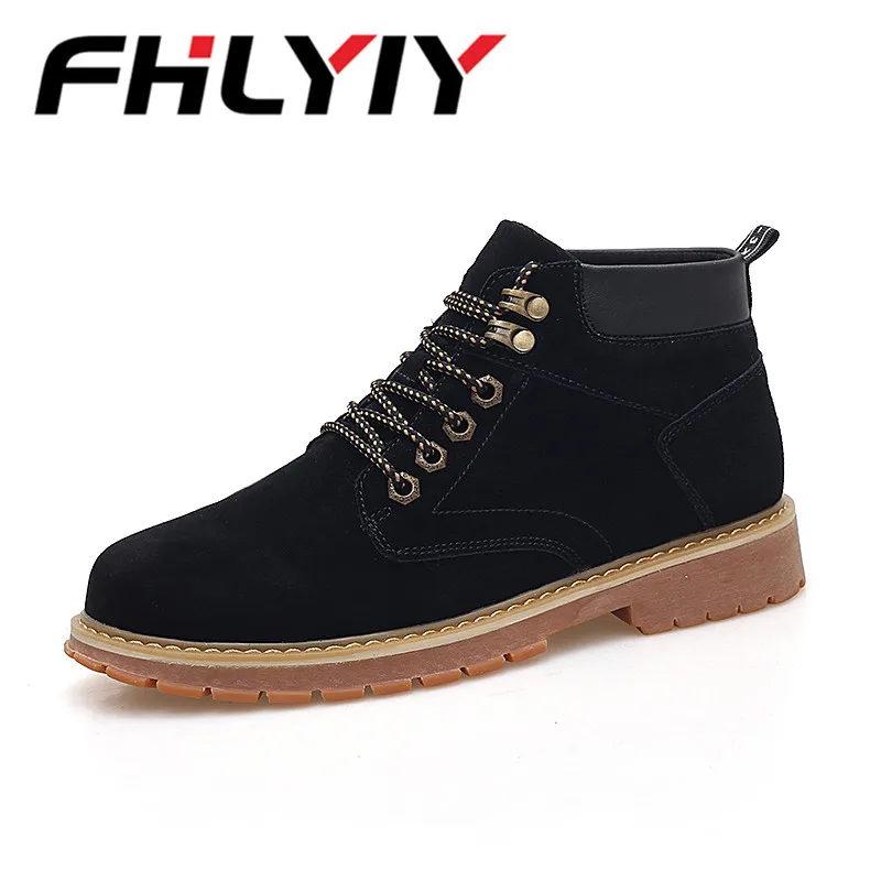 

Men'S Autumn Winter Genuine Leather Men Ankle Shoes Work Comfortable High Tops Men'S Boots Zapatos De Hombre