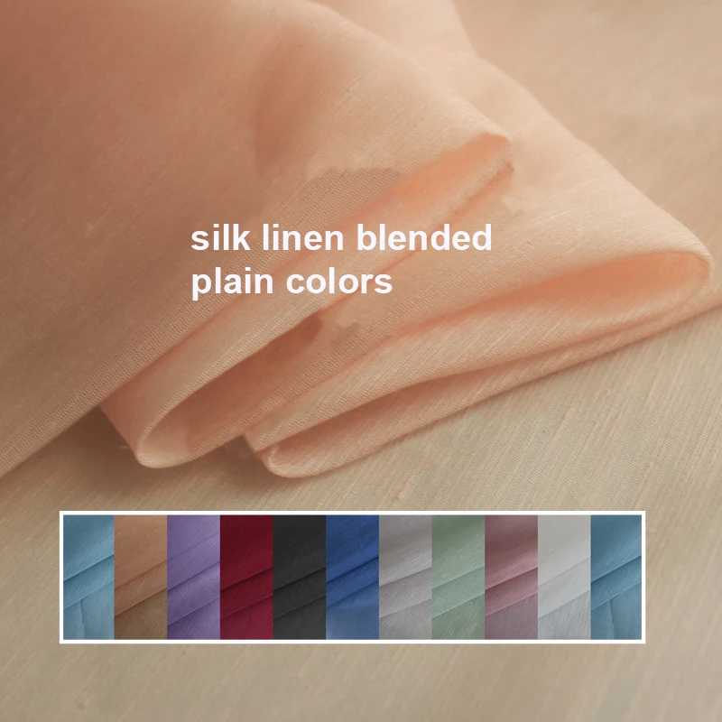 

Thin Natural Linen Silk Fabrics Summer