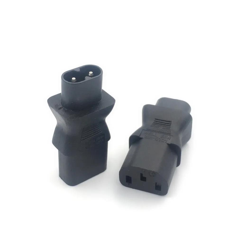 

IEC 320 C7 male to C13 3Pin female power adapter, C14 to C8, C7 to C13 IEC 3Pin Female to 2Pin Male