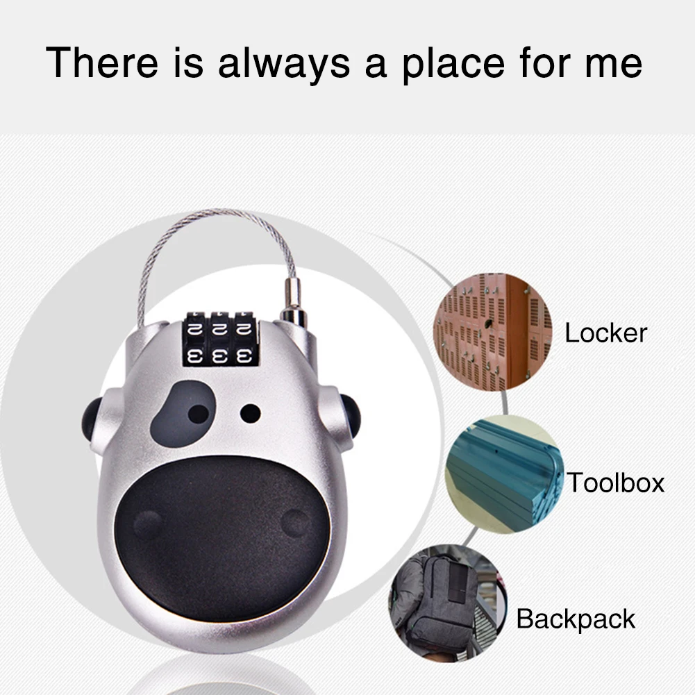 

Digit Telescopic Rope Portable Bicycle Zinc Alloy Combination Luggage Anti Theft Durable Password Lock Padlock Small Travel Bag