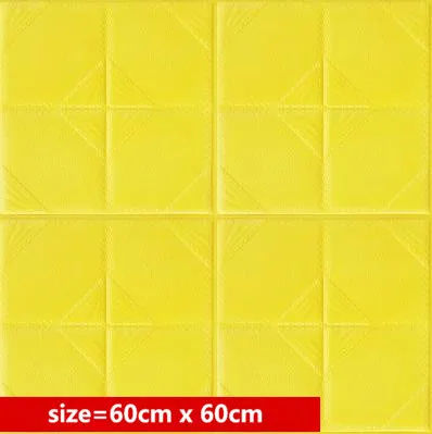 3d настенные наклейки для гостиной, спальни, стены, юбки, кирпичные обои, настенная плитка с фоном, водонепроницаемые самоклеящиеся обои - Цвет: Yellow 60cm x 60cm
