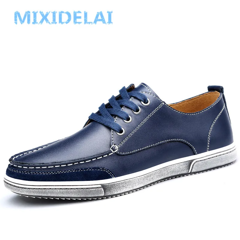 

MIXIDELAI Genuine Leather Designer Business Sneakers Male For Men Shoes Adult Spring Men Dress Shoes Waterproof Walking Footwear