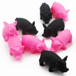 50 ps много kawaii cry розовый черный Свинья уклониться от клея животного игрушка-антистресс животных мягкие для сжатия игрушка разные цвета