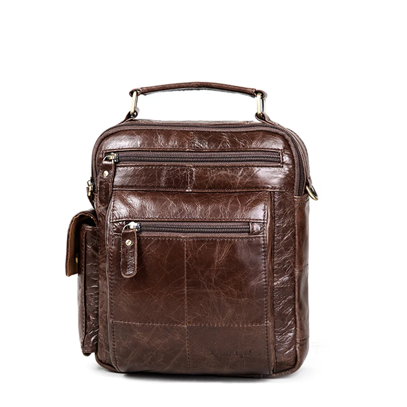 

Cobbler Legend Mens Genuine Leather Shoulder Bag Oil Wax Cow Leather Vintage Style Small Business Handbag Messenger Bags