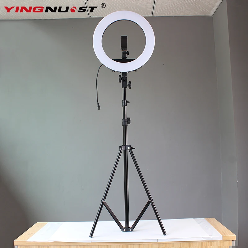 

Dimmable Photography light Bi-color 3200-5600K 180 Leds 40W Makeup Ring Light Lamp For Camera Photo Studio Mobile Phone