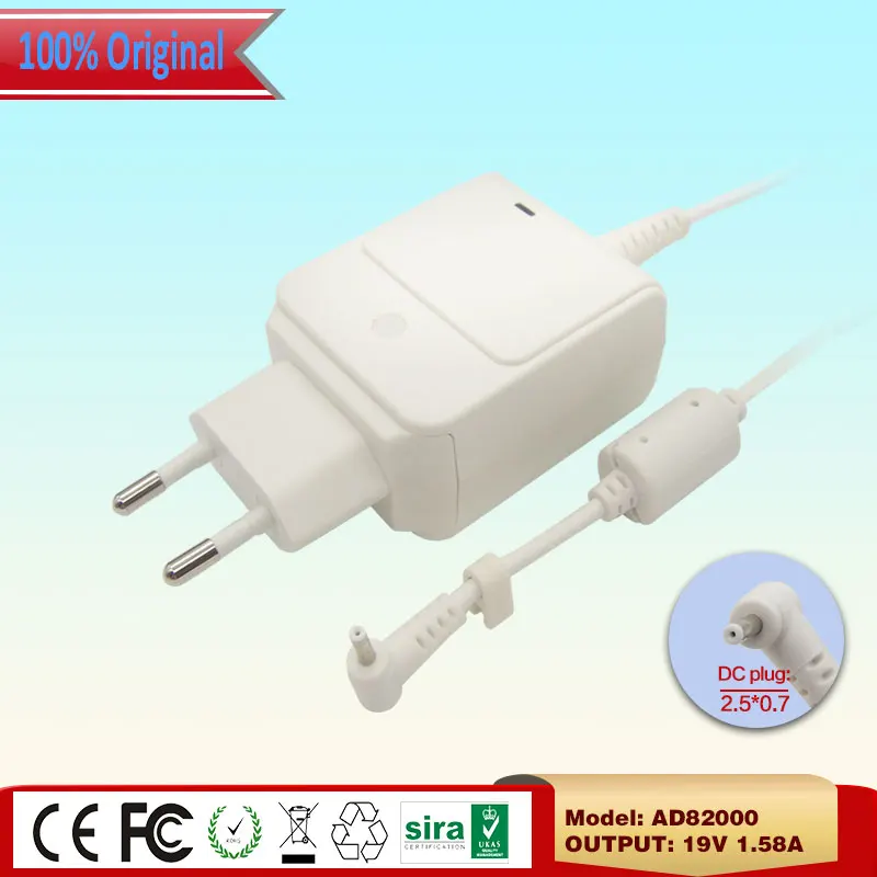 Оригинал 19 V 1.58A 30 Вт AD82000 110LF адаптер переменного тока Зарядное устройство для Asus