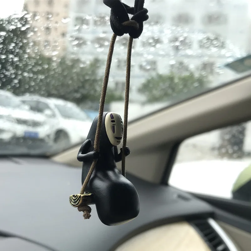 Cute Anime Car Ornaments Faceless Male Car Pendant Car Rearview Mirror Pendant Birthday Gift Auto Decoraction Accessories Coche