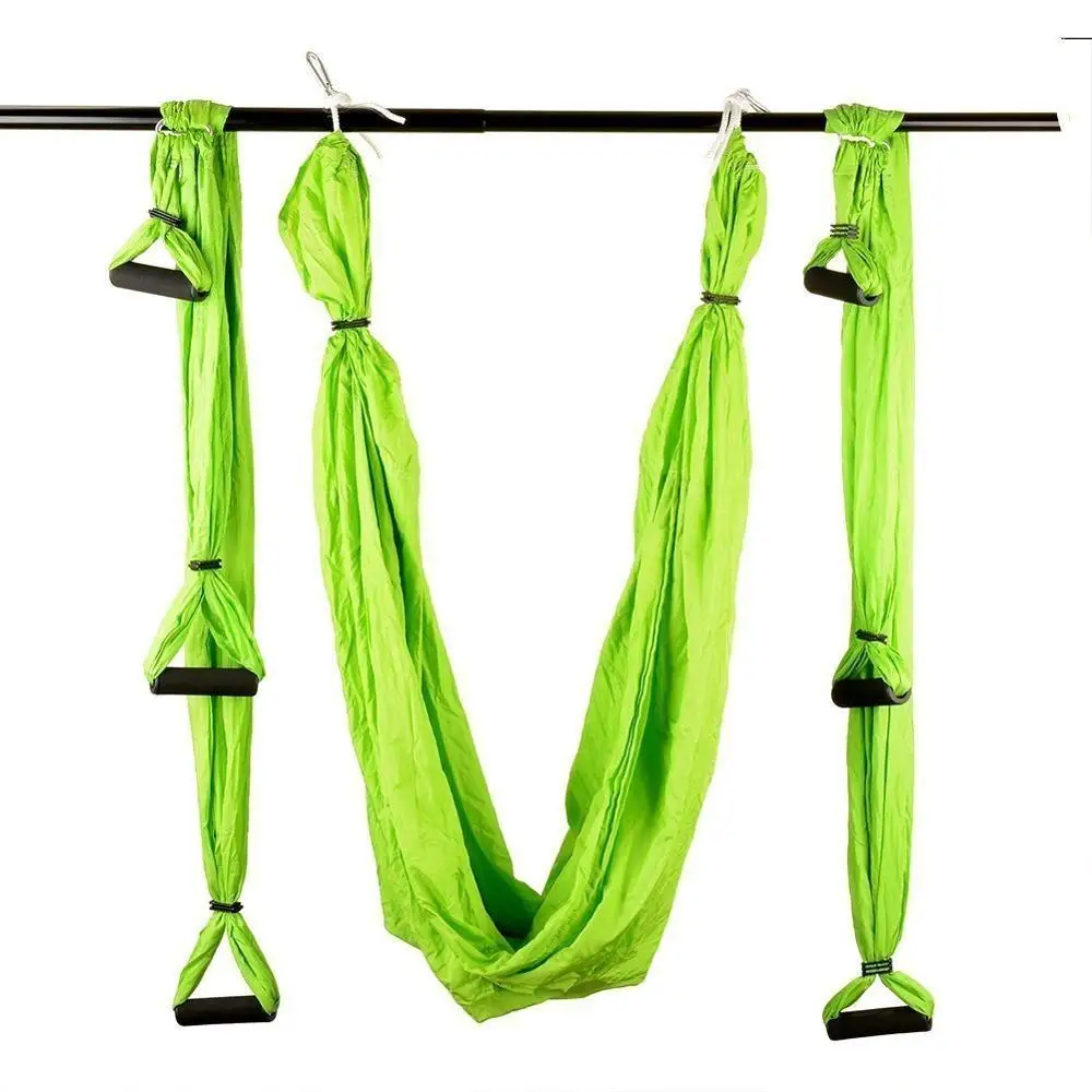 Новые Йога-гамак качели новейшие универсальные Антигравитационные Yoga Hamack ремни для йоги обучение 250*150 см LYN02 - Цвет: Зеленый