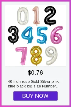 40 дюймов розовое золото серебро розовый синий черный большой размеры номер фольга Гелий шары празднование дня рождения украшения Большой