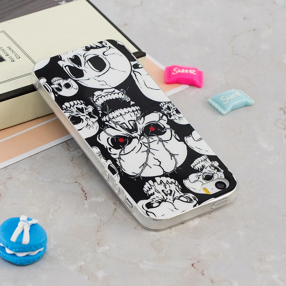 Роскошный 3D светящийся чехол для iPhone SE 2 2018 Capa 6 6s 7 8 Plus 5 5S силиконовая задняя
