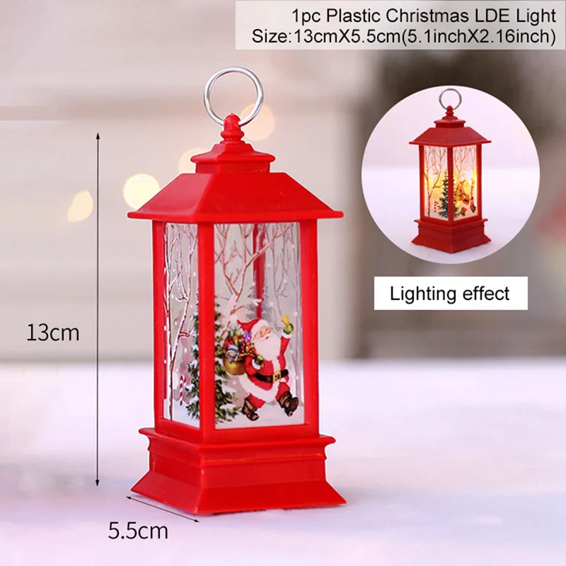 PATIMATE Christmas Decorations for Home Led Christmas Ornament LED Tea Light Candles Christmas Tree Decoration Xmas Party Decor - Цвет: Red Santa Light