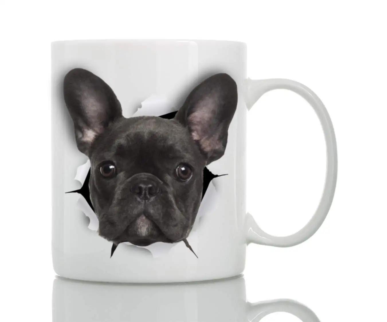 

Funny Black French Bulldog Mug Ceramic 11oz Funny Coffee Mug