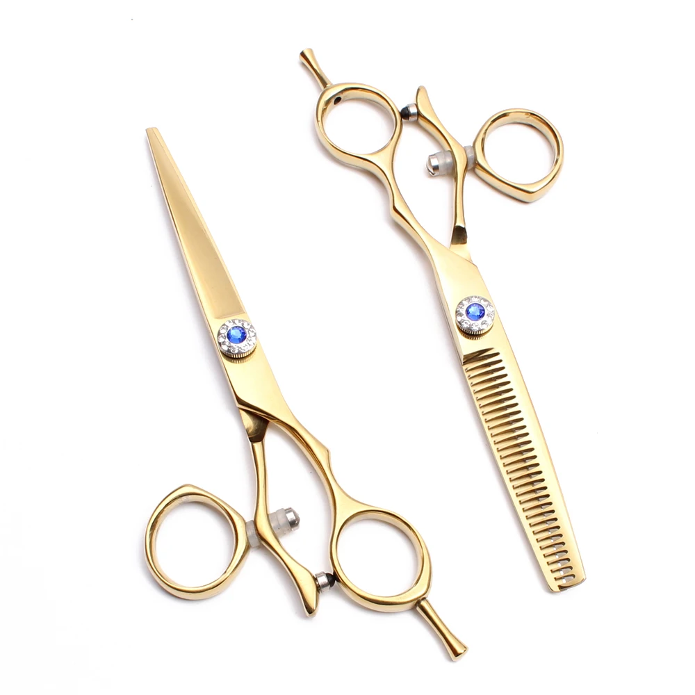 

C9019 6" Japan Steel 440C Swivel Handle Professional BarberS Scissors Cutting Shears Thinning Scissors Human Hair Scissors
