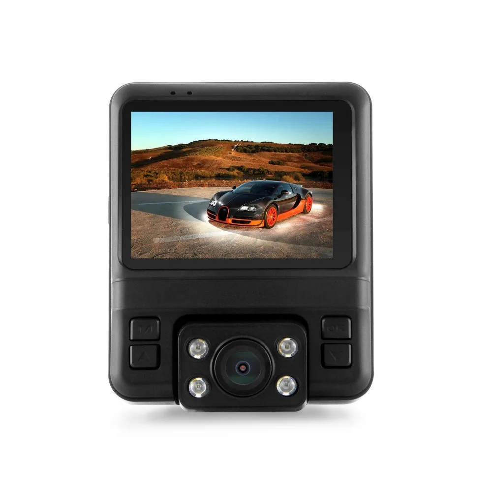 

2.4" LCD Dvr Dash Camera Dual Lens Novatek 96658 Mirror Multi Language recorder GPS Function 1440*1080P/30fps+720P supports 64G