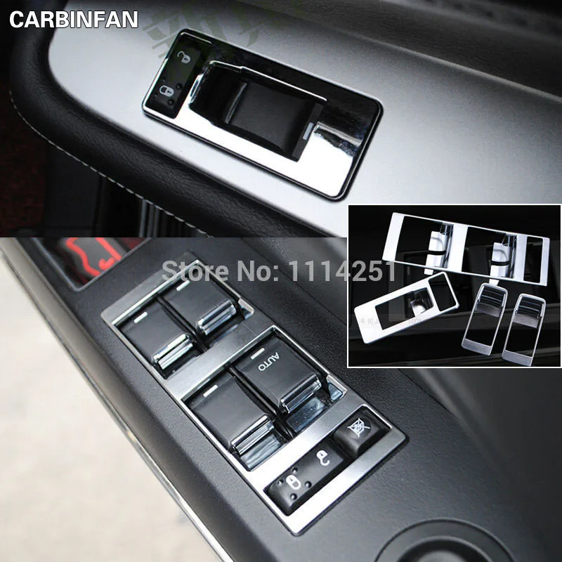 Free Shipping Interior Door Window Switch cover trims Sticker Bright